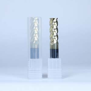 Fresa de metal de alta calidad, brocas de router, fresa de extremo cuadrado, carburo sólido con recubrimiento de nano platino, dureza HRC68, ODM/OEM CNC - Product Image 5