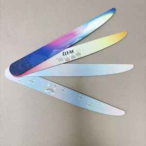 Lime à ongles professionnelle double face de qualité supérieure, grain 80/80, réutilisable, avec étui en plastique durable, pour usage manuel (vente en gros) - Product Image 1