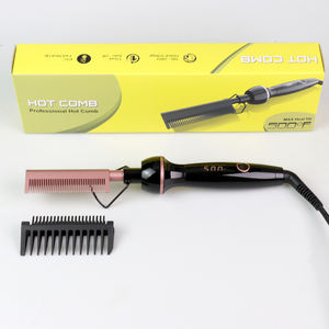 Brosse à lisser électrique à peigne chaud 500 °F-Fer plat à presser/friser 4 en 1 pour cheveux et barbe noirs naturels - Product Image 6