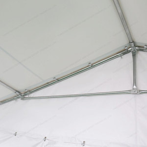 Carpa de Jardín de PVC Blanca, Gazebo, Toldo para Fiestas con Barras de Sujeción al Suelo, 6m X 6m, Impermeable y Resistente a los Rayos UV - Product Image 5