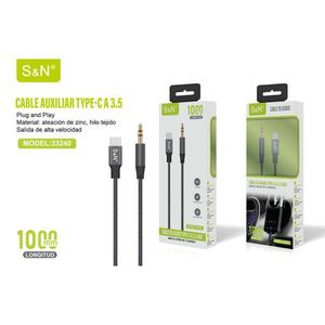 สายเคเบิลเสริม S&N Type-C 3.5 มม. 1000 มม. แบบเสียบใช้งานได้ทันที - Product Image 1