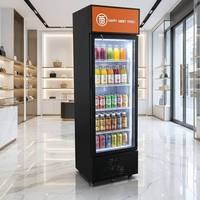 Réfrigérateur commercial grande capacité pour boissons, vitrine réfrigérée à 2 portes vitrées, réfrigérateur vertical de présentation