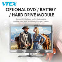 Téléviseur transparent 21,5 pouces avec boîtier HD FHD ELED rétroéclairé, anti-démontage, lecteur DVD en option, batterie, disque dur, télévision pour milieu carcéral