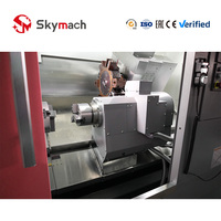 Torno CNC de Bancada Inclinada de Doble Husillo BR570DSY con Interfaz de Programación Simplificada y Mandril Hidráulico Manual