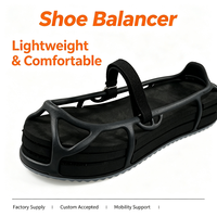 Chaussure de mise à niveau à bout rond et semelle plate avec sangle auto-agrippante, qualité hospitalière, CE ISO, pour soins aux patients et ajustement de la hauteur des membres