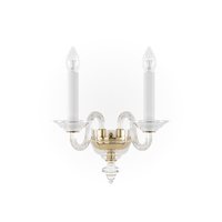 Lampe murale décorative de luxe en verre transparent fait main avec bras porte-bougie pour la maison, la villa, le salon, le hall d'hôtel