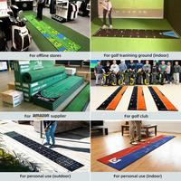 Tapis de putting de golf personnalisé avec logo, tapis d'entraînement durable pour l'intérieur avec base antidérapante pour club de golf, centre d'entraînement, vente en gros