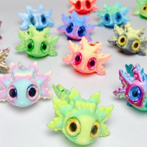 Cute 3D Printed Axolotl Baby Mini Toy Realistic Eyes & Hinged Design with Movable Plastic Parts Product Figure Statues <b>Gift</b> Toy - Product Image 3