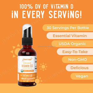 Integratori vegani Halal Private Label 60ml di vitamina D3 10000 Spray liquido IU per supporto immunità ossea - Product Image 3