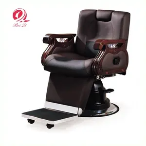 Classic salon meubels apparatuur salao de beleza black beauty kappers winkel liggende kapper stoel met voetensteun