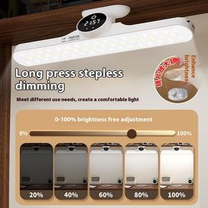 Lampe de bureau de lecture rechargeable 3600 mAh avec lumière LED fixe à boucle, horloge, cellulaire, anti-éblouissement et télécommande - Product Image 3