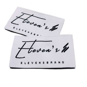 Heat Cut Woven Polyester Label Custom for t Shirt - Product Image 2