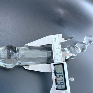 Anal Vergnügen Sexspielzeug Glas Anal Dilatator Dual Ended Curved Massage gerät Intim spielzeug Anus Masturbation Pyrex Glas Anal Dildo - Product Image 5