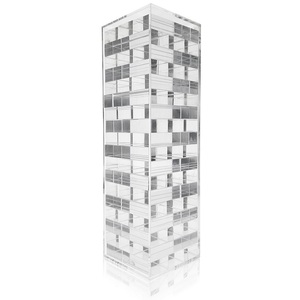 Tour de <span class=keywords><strong>Jenga</strong></span> en acrylique transparent - Jeu de blocs empilables colorés pour la famille et les fêtes - Product Image 2