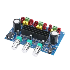TPA3116D2，带蓝牙5.0放大器板2.1通道2*50W + 100W，用于DC12-24V其他电子元件模块