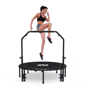 Zoshine Petit <span class=keywords><strong>trampoline</strong></span> adulte pour une utilisation en intérieur avec des ressorts à rebond élevé Équipement d'exercice de fitness facile à ranger - Product Image 3