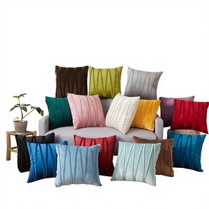 Coussin de canapé en velours néerlandais matelassé, couleur unie, garnissage en coton PP, pour salon, dossier ou soutien lombaire - Product Image 1