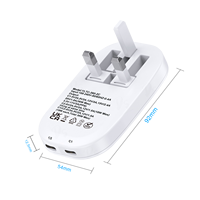Cargador de Teléfono Plegable USB C de Carga Rápida de 35 W, Adaptador de Enchufe para Reino Unido, Cargadores Rápidos Universales y Adaptador de Nuevo Diseño