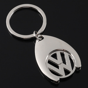 Porte-clés transfrontaliers en alliage de zinc électroplaqué avec logos de voitures <span class=keywords><strong>Mercedes</strong></span>-Benz et Audi, jetons de chariot de supermarché et anneaux porte-clés - Product Image 6