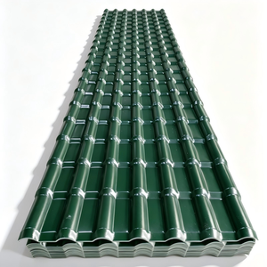 Teja de PVC de inspiración española R1050, lámina de resina ASA para techos, acabado verde, impermeable, resistente a los rayos UV, sistema de techos para villas - Product Image 1