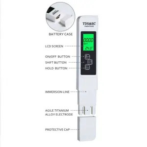 Good Service tragbarer multifunktionaler 3-in-1 TDS-EC-Wasserqualitätszersteller