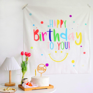 Tapiz <span class=keywords><strong>de</strong></span> Pared con Diseño <span class=keywords><strong>de</strong></span> <span class=keywords><strong>Feliz</strong></span> <span class=keywords><strong>Cumpleaños</strong></span>, Tapiz Decorativo <span class=keywords><strong>para</strong></span> Habitación, Decoración Kawaii <span class=keywords><strong>para</strong></span> el Hogar, Decoración <span class=keywords><strong>de</strong></span> Pared <span class=keywords><strong>para</strong></span> Sala <span class=keywords><strong>de</strong></span> Estar - Product Image 1