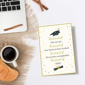 Proud of You <strong>Card</strong> Congratulations <strong>Card</strong> for Graduation <strong>New</strong> <strong>Job</strong> Well Done Gifts Screen Size Paper Material for Graduation - Product Image 5