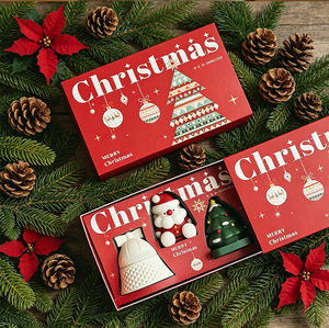 Juego de Velas Navideñas Hechas a Mano con Figura de Santa Claus, Cera Aromática, Decoración para el Hogar y Decoración para Fiestas - Product Image 3