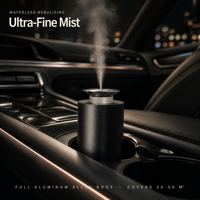 Difusor de Aroma para Auto, Difusor de Aceites Esenciales sin Agua, Recargable, con Luz Indicadora, Carga USB Tipo-C