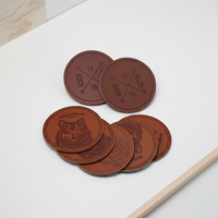 Vêtements personnalisés en relief Nom de marque Logo Etiquette en cuir PU Patches