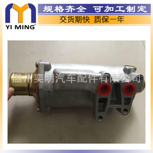 ออยล์คูลเลอร์สแตนเลสสำหรับรถบรรทุกสแกนเนีย 112 113 ขนาด 14.9x7.8x3.7 ซม. ระบายความร้อนด้วยน้ำ อะไหล่ทดแทน YM SS47 - Product Image 4