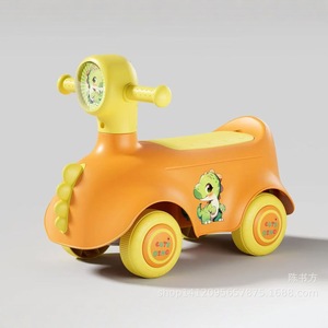 Cute Dino Children's Balance Bike 12 Inch Four Wheel <b>Plastic</b> <b>Frame</b> For 1-3 Year Olds - Product Image 2