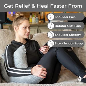 Almohada de Soporte para Hombros en Forma de U, Gris, Firmeza Media, Terapia de Recuperación Postoperatoria, Almohada para Dormir de Lado - Product Image 2