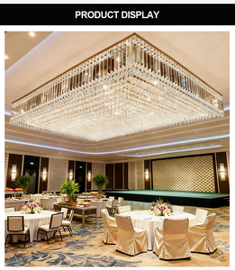<span class=keywords><strong>Lustre</strong></span> de luxe sur mesure pour salle de banquet, design moderne <span class=keywords><strong>en</strong></span> <span class=keywords><strong>cristal</strong></span> K9, <span class=keywords><strong>grand</strong></span> <span class=keywords><strong>lustre</strong></span> carré pour hall d'hôtel et villa - Product Image 3