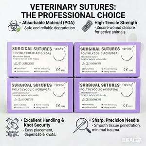 Suturas Personalizables de Monofilamento PGCL, Sintéticas, Mo, PGA, Catgut, <span class=keywords><strong>PDS</strong></span>, Poliglecaprona <span class=keywords><strong>25</strong></span> Absorbible para Veterinaria - Product Image 1