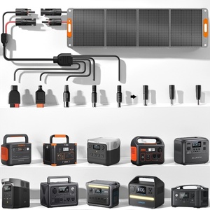 Alimentez vos aventures en plein air avec le panneau solaire portable pliable Alecter Solar 200W, 23% d'efficacité, noir, charge rapide, certifié TUV. - Product Image 2
