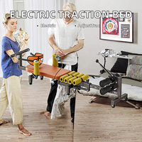 Lit de traction électrique réglable pour physiothérapie, rééducation à domicile, fitness, traction cervicale et lombaire, banc d'étirement dorsal en acier CE