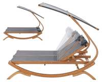 Lit de jour en bois réglable et convertible pour l'extérieur, hamac en bois avec auvent, fabriqué par Daijia Factory Outsunny