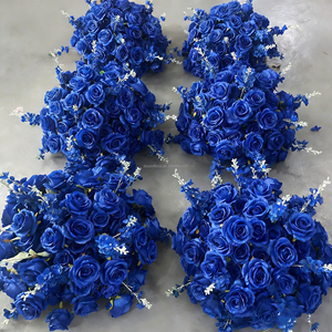 BF-FB20 Nuovo Design <span class=keywords><strong>Centrotavola</strong></span> con Fiori Artificiali in Seta, <span class=keywords><strong>Centrotavola</strong></span> Personalizzato con Sfera di Fiori Blu Reale per Matrimoni e Ringraziamento - Product Image 2