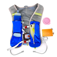 Gilet d'hydratation extérieur 12L avec poche à eau, gilet de course sans logo, gilet de course sans couture, sac à eau pour course à pied