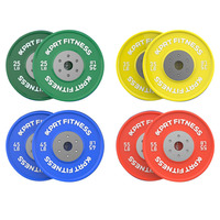 Accessoires de gymnastique Plaques d'haltères personnalisées Plaques d'haltères en caoutchouc LBS Équipement de gymnastique d'haltères