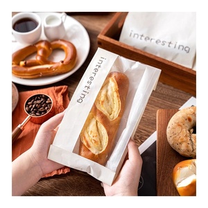 Sacs en papier d'emballage de pain de <span class=keywords><strong>boulangerie</strong></span> de catégorie comestible avec la fenêtre en plastique - Product Image 1