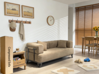 Sofá Modular Comprimido sin Estructura ni Armazón, Sellado al Vacío, Relleno de Esponja, Tapizado, Convertible en Cama, Pequeño, para Escuela