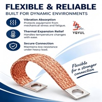Connecteur tressé en cuivre nu étamé YQYUL |   Lien de dérivation flexible pour batterie de véhicule électrique et distribution d'énergie