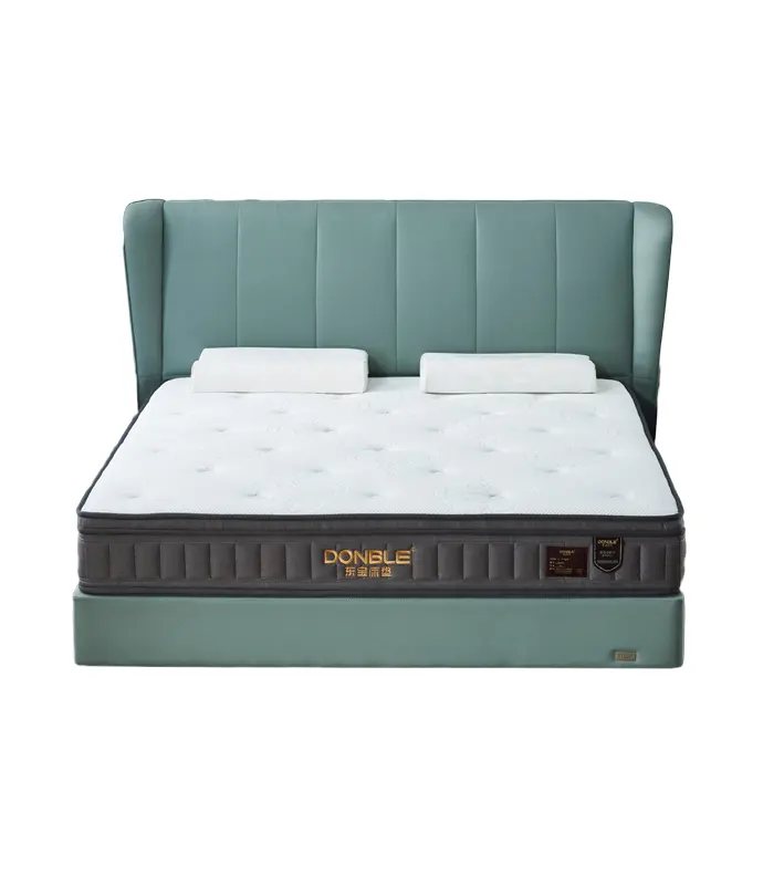 Mobilier moderne et luxueux pour la chambre Ensemble de lit en cuir de taille standard