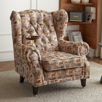 Fauteuil individuel de style américain, chaise tigre rétro de style européen pour salon, en cuir de vachette avec boucle, idéal pour hôtel ou comme chaise de cigare.