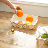 Plastieken transparante ecovriendelijke moderne luxe bord schaal party gedroogd fruit doos snack schaal multifunctionele deksel