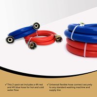Tuyau flexible de plomberie en pvc pour machine à laver, Offre Spéciale pouces, 4 pieds, alimentation en eau chaude et froide, 3/4