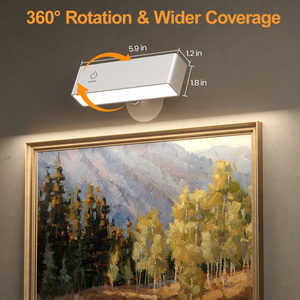 <span class=keywords><strong>2</strong></span>包可充电壁灯，带远程磁性和可调光360旋转无绳粘性壁灯，用于床边阅读 - Product Image 3