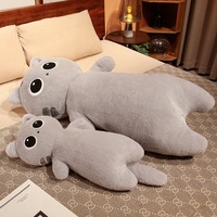 Peluche chat brodé super douce avec doublure en maille, rembourrage en coton PP, anti-stress, couleur personnalisable, poupée mignonne et amusante